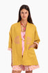 Embroidered short jacket in cotton with 3/4 sleeves
